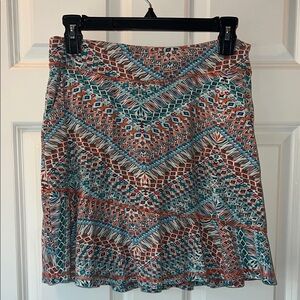 Patterned Multicolor lightweight knit Skort